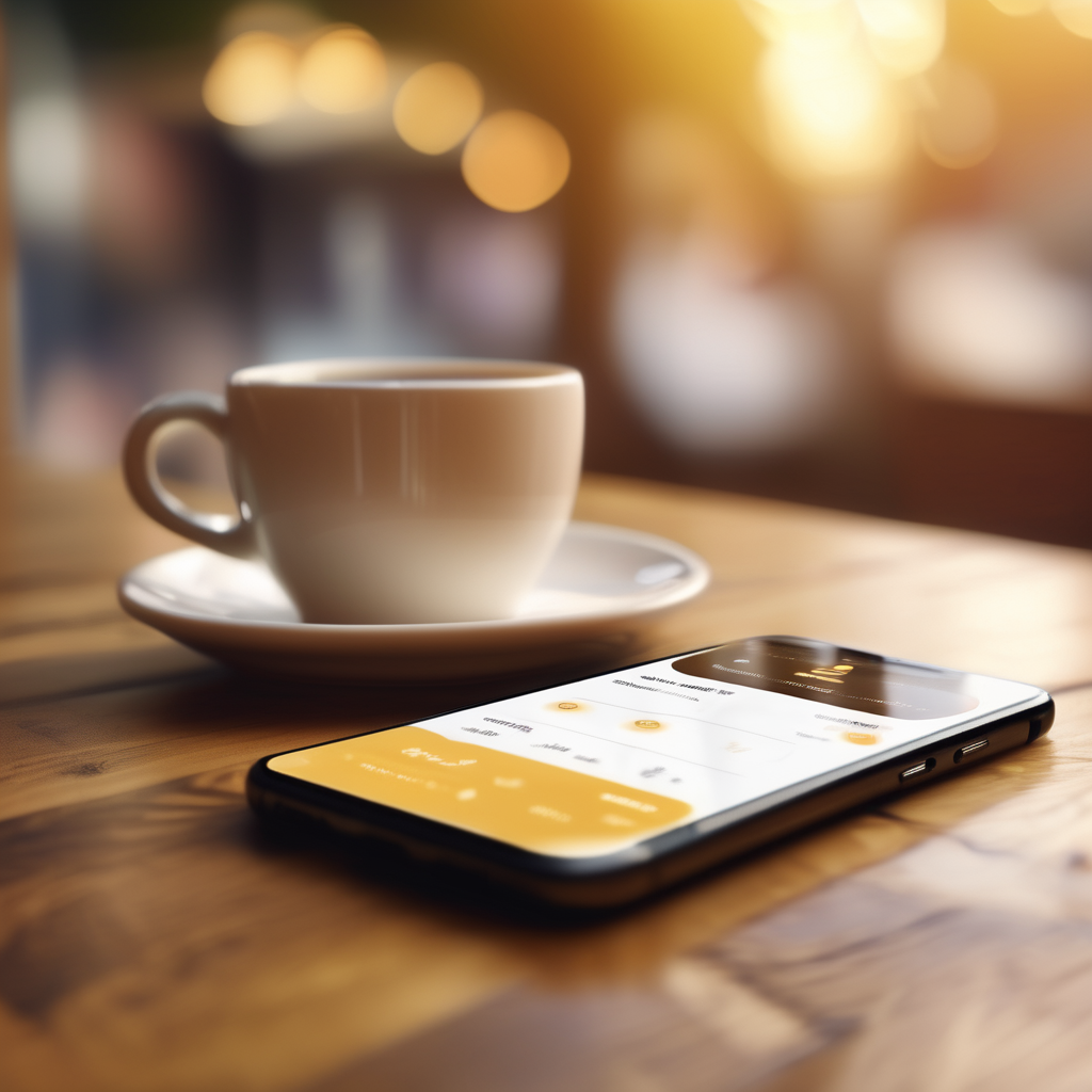 Smartphone mit Online-Terminbuchung auf einem Café-Tisch — Kunden buchen rund um die Uhr